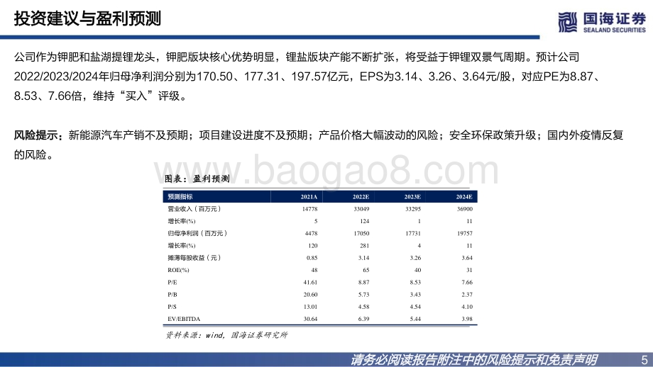 20220826-国海证券-盐湖股份-000792.SZ-2022年中报点评_钾锂主业量价齐升_驱动公司业绩高增_18页_844kb.pdf_第5页