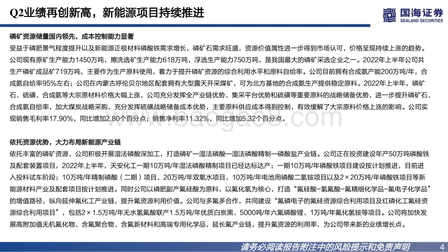 20220823-国海证券-云天化-600096.SH-2022年中报点评_Q2业绩再创新高_新能源项目持续推进_21页_1mb.pdf_第4页