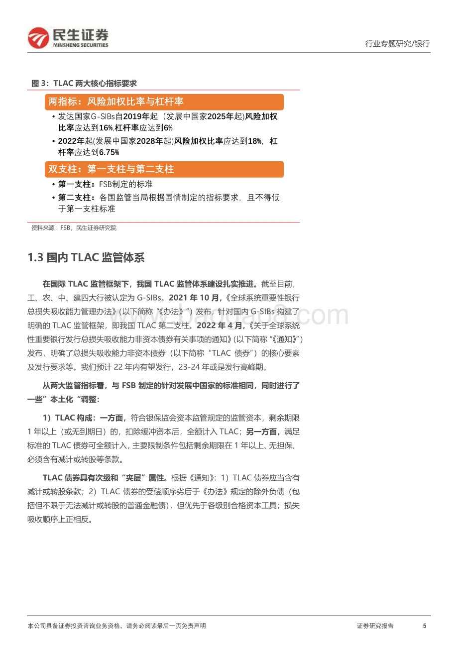 20220809-民生证券-银行_补资本_系列专题之二_四大行TLAC缺口多大_如何展望TLAC非资本债__25页_1mb.pdf_第5页