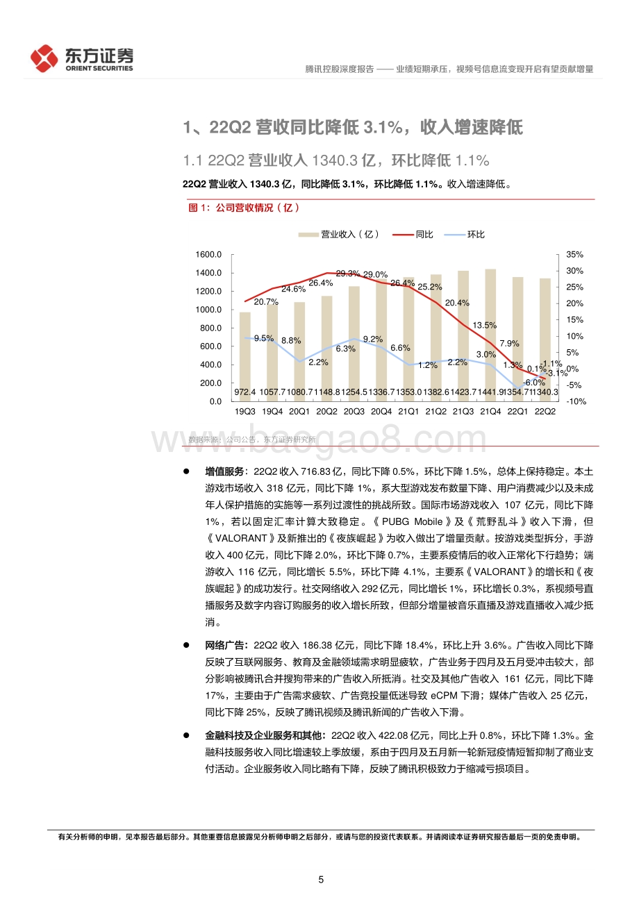 20220825-东方证券-腾讯控股-00700.HK-2022Q2点评_业绩短期承压_视频号信息流变现开启有望贡献增量_32页_2mb.pdf_第5页