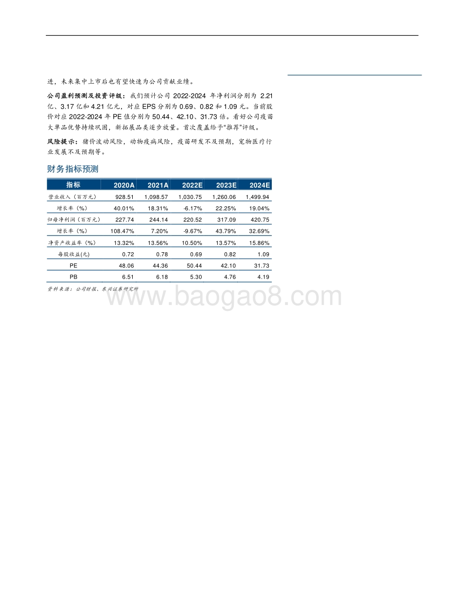 深度报告-20220812-东兴证券-普莱柯-603566.SH-大单品优势持续巩固_品类拓展打开增长新空间_25页_1mb.pdf_第2页