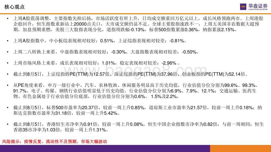 20220808-华鑫证券-市场估值水平概览_市场估值到哪了__17页_1mb.pdf_第3页