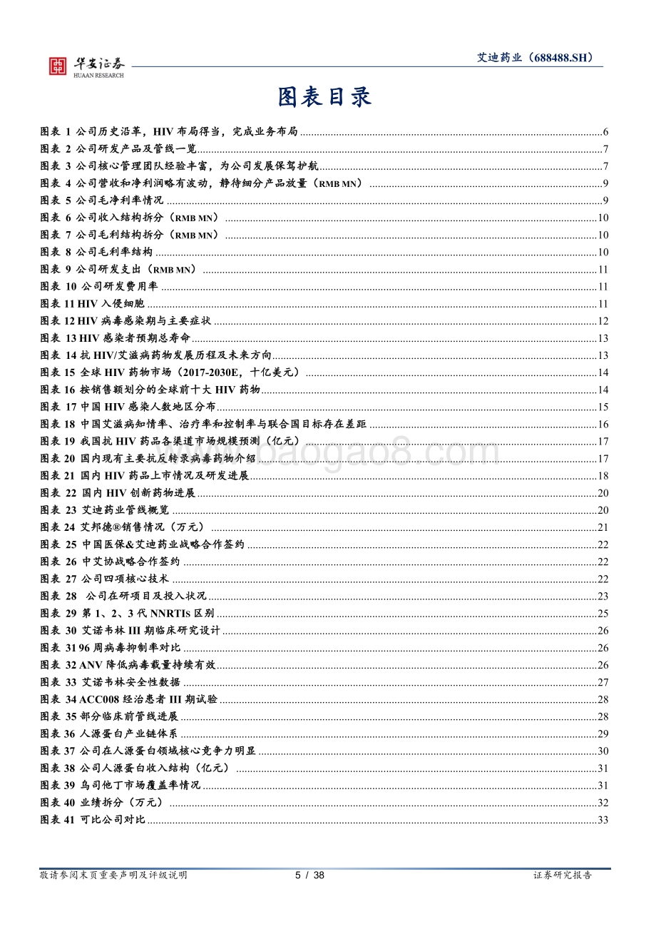 深度报告-20220827-华安证券-艾迪药业-688488.SH-拨云见月_HIV抗病毒药物迭代推出_38页_3mb.pdf_第5页