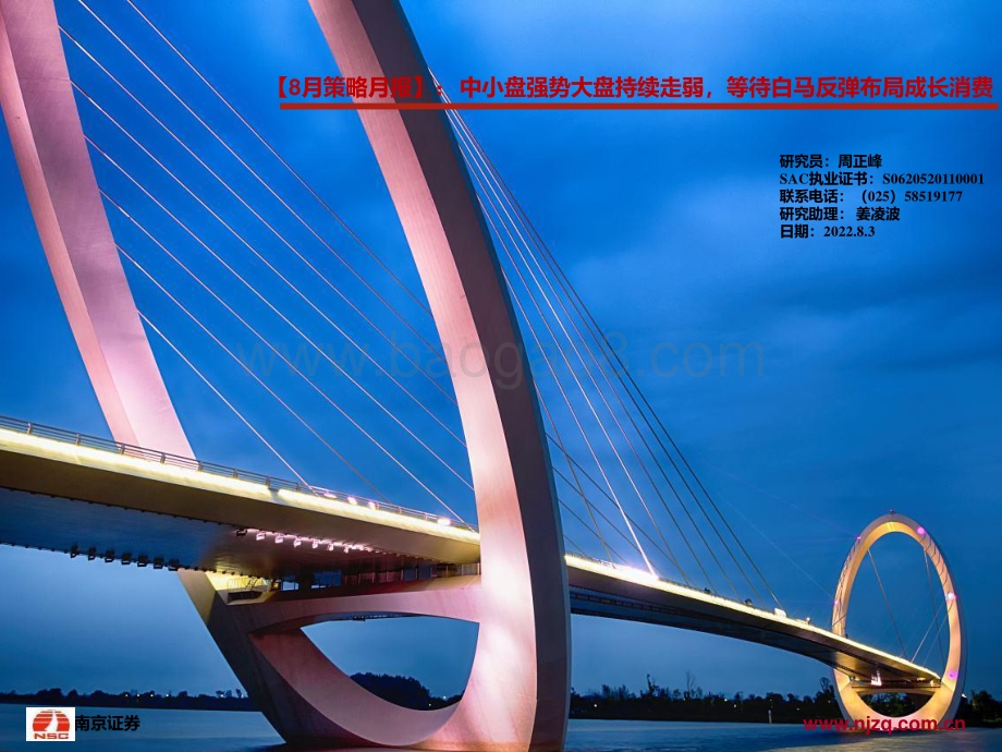 20220803-南京证券-_8月策略月报_中小盘强势大盘持续走弱_等待白马反弹布局成长消费_24页_1mb.pdf_第1页