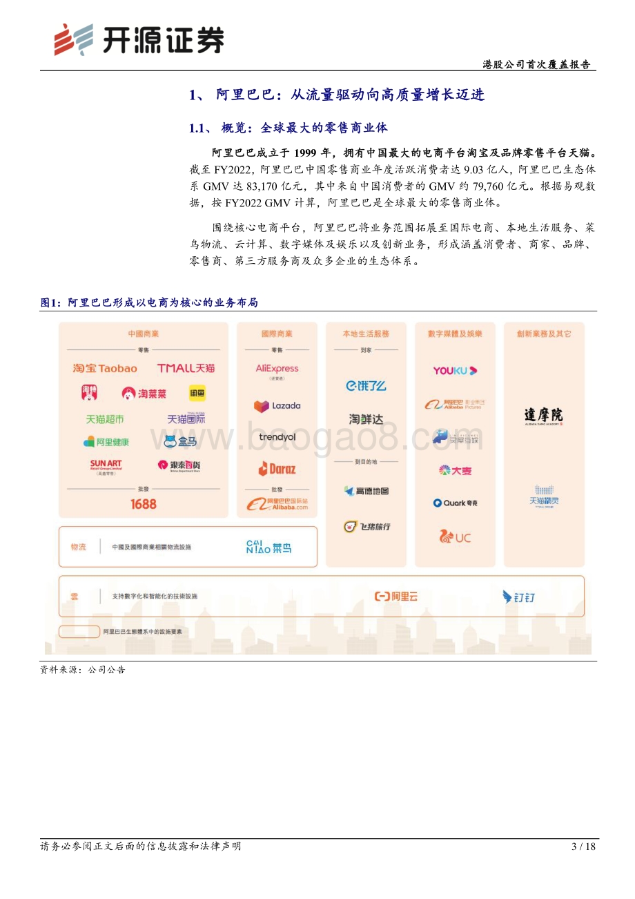 20220811-开源证券-阿里巴巴-SW-09988.HK-港股公司首次覆盖报告_从流量驱动迈向高质量增长_18页_2mb.pdf_第3页