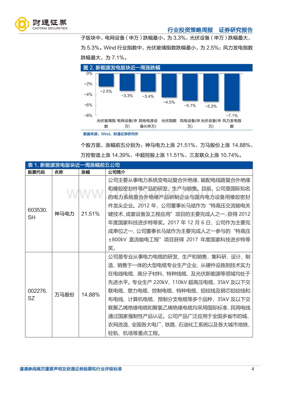 20220808-财通证券-新能源发电行业周度投资策略_硅料上涨1.35_至301元_kg_许继电气H1营收同增23.72__20页_1mb.pdf_第4页