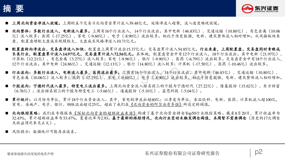 20220822-东兴证券-北向资金行为跟踪系列二十_加仓成长_26页_548kb.pdf_第2页