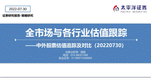 20220730-太平洋-中外股票估值追踪及对比_全市场与各行业估值跟踪_27页_3mb.pdf
