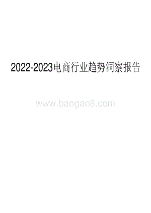 2022-2023电商行业趋势洞察报告.pdf