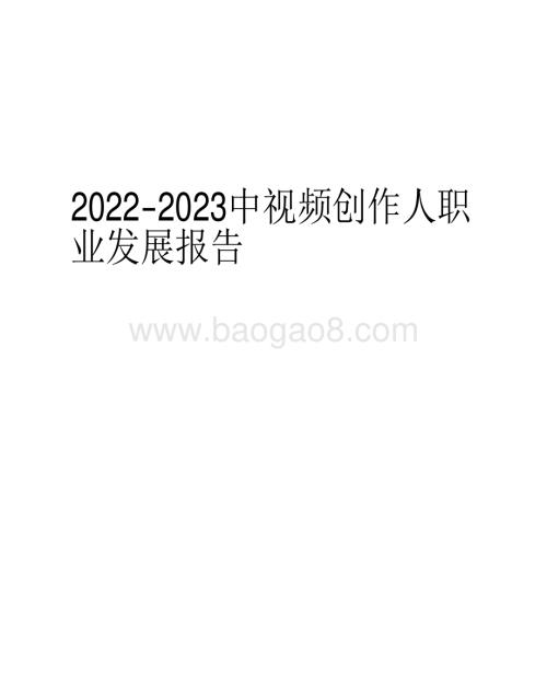 2022-2023中视频创作人职 业发展报告.pdf
