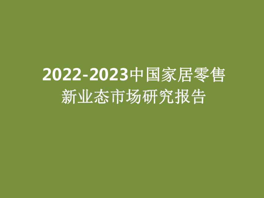 2022-2023中国家居零售新业态市场研究报告.pdf_第1页
