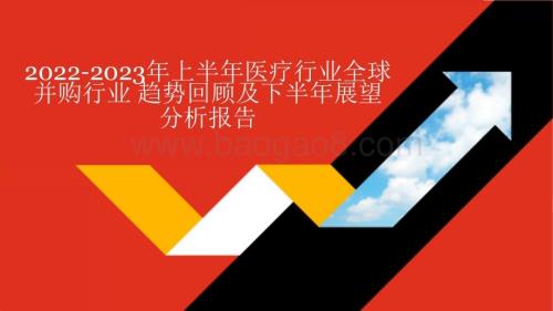 2022-2023年医疗行业全球并购行业趋势回顾及下半年展望分析报告.pdf