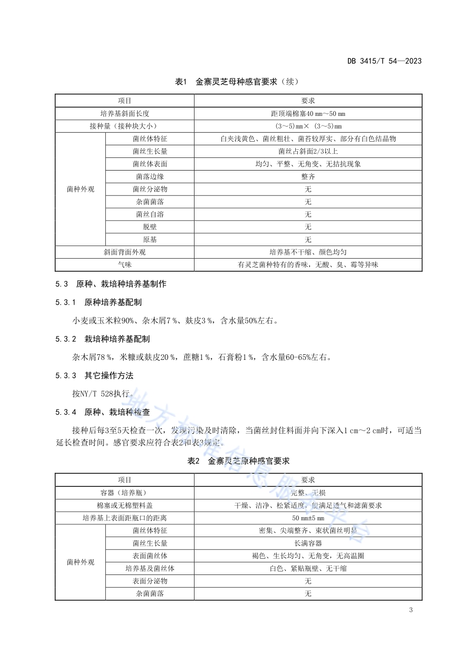 金寨灵芝菌种生产技术规程DB3415／T 54-2023.pdf_第5页