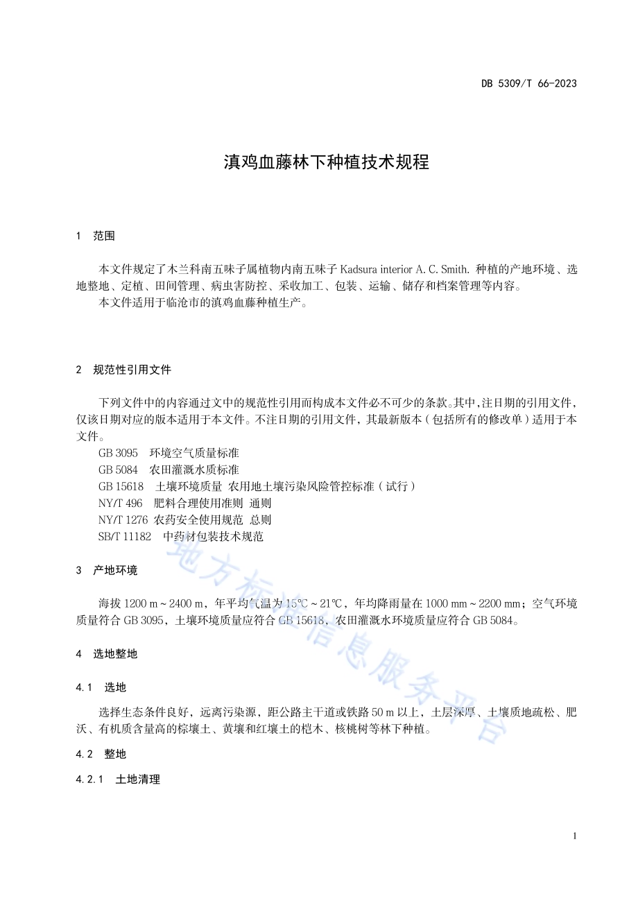 滇鸡血藤林下种植技术规程DB 5309／T 66-2023.pdf_第5页
