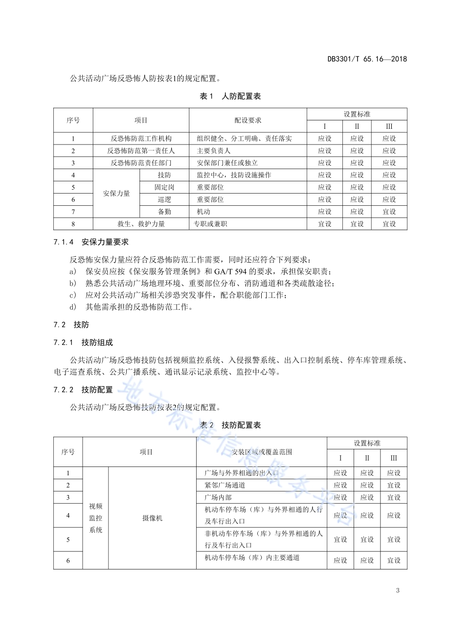 反恐怖防范系统管理规范 第16部分：公共活动广场DB3301／T 65.16—2018.pdf_第5页
