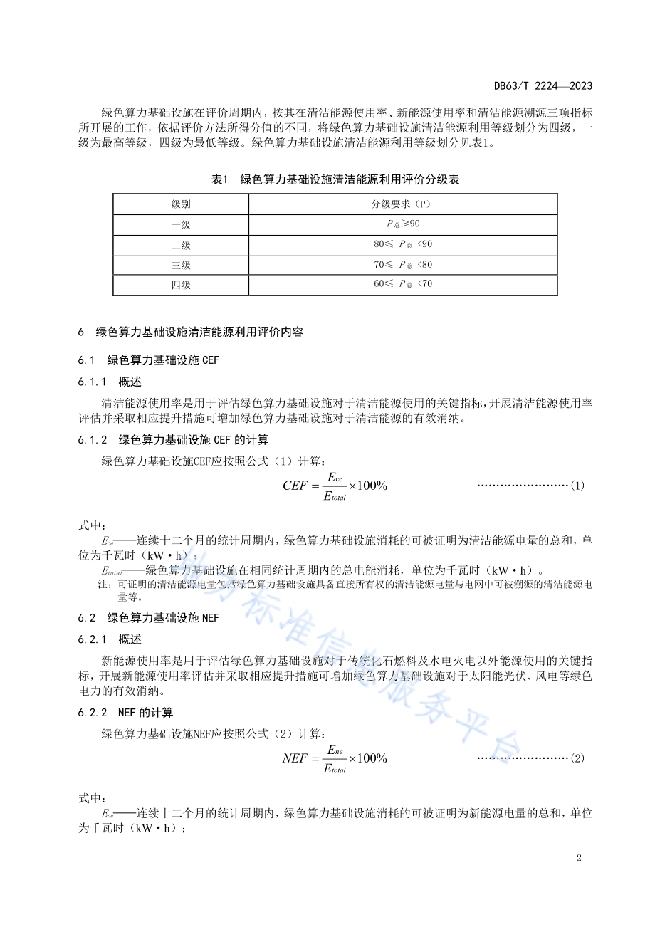 绿色算力基础设施清洁能源利用评价方法DB63／T 2224-2023.pdf_第5页
