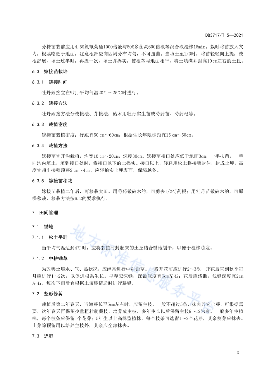 观赏牡丹种苗生产技术规范DB3717／T 5—2021.pdf_第5页