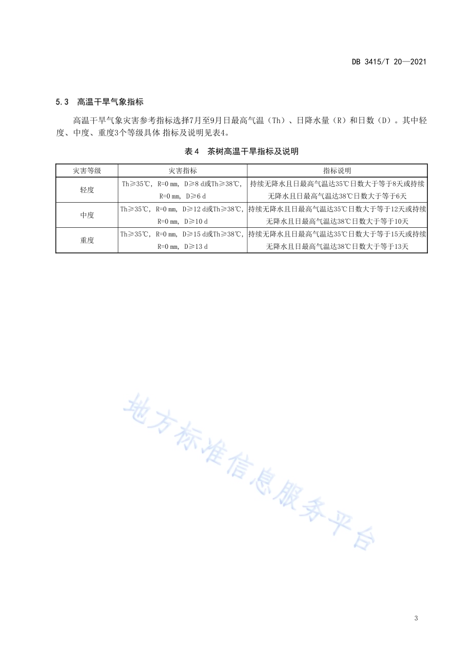 山区茶树气象灾害指标划分技术规范DB3415／T 20-2021.pdf_第5页
