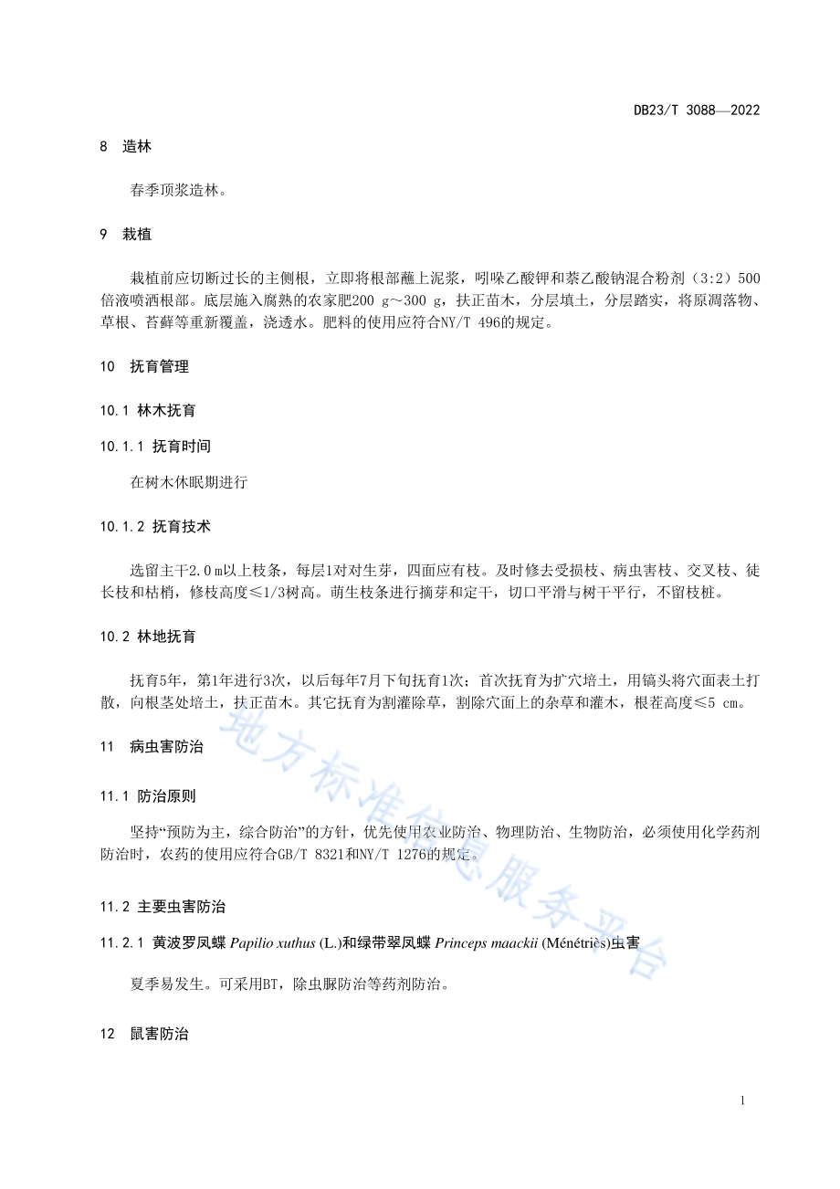 黄檗造林技术规程DB23／T 3088—2022.pdf_第5页