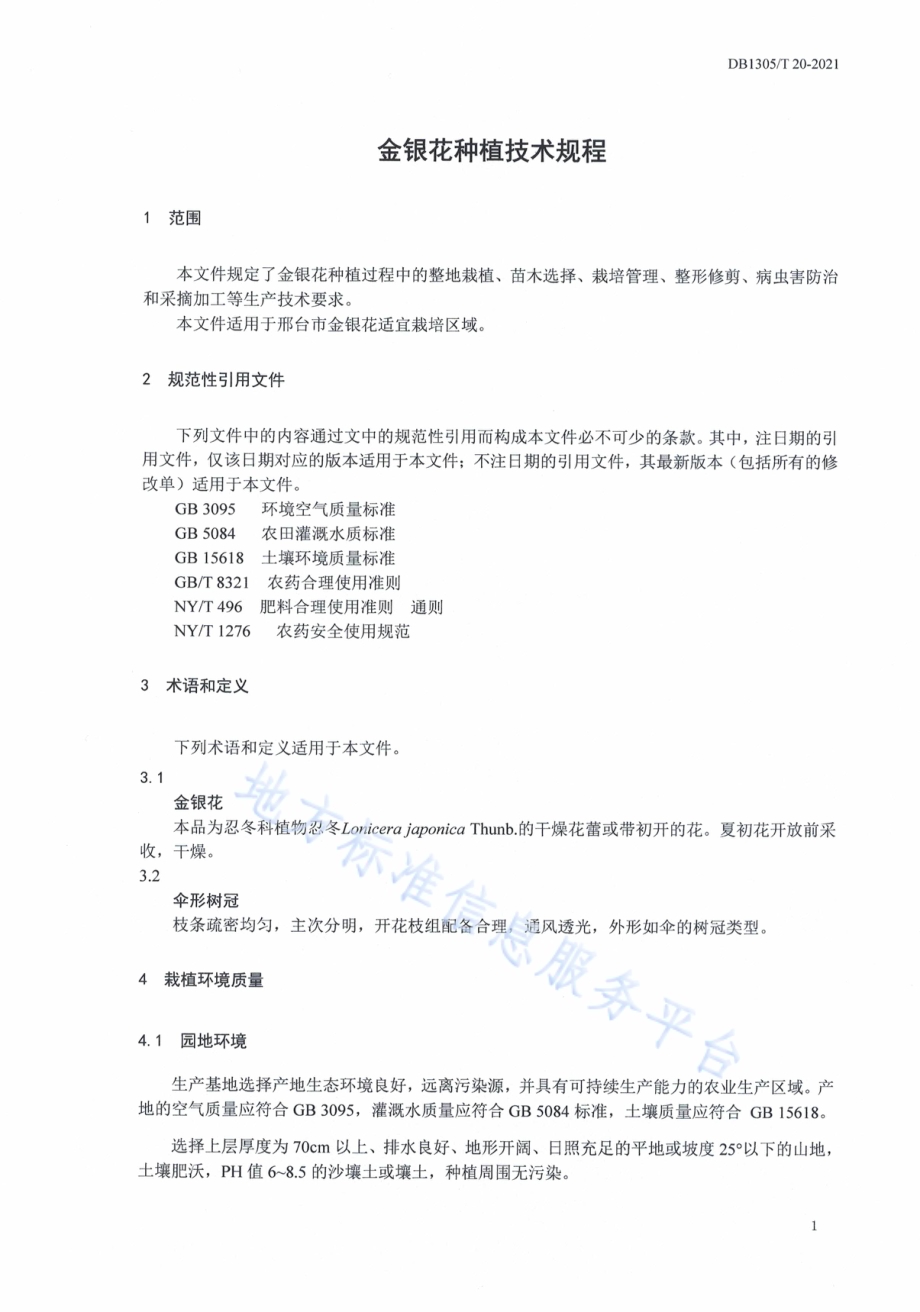 金银花种植技术规程DB1305／T 20-2021.pdf_第3页