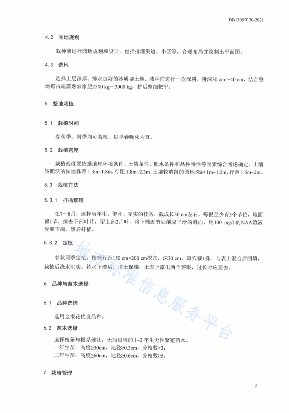 金银花种植技术规程DB1305／T 20-2021.pdf_第4页