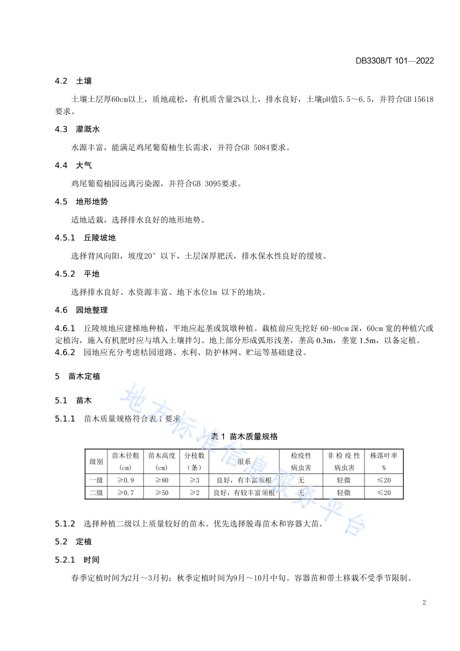 鸡尾葡萄柚生产准技术规程DB3308／T 101-2022.pdf_第4页