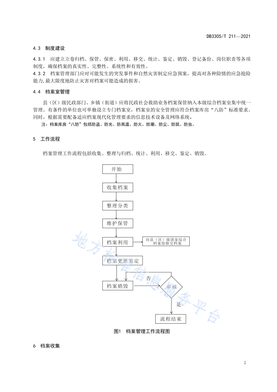 民政社会救助档案管理规范DB3305／T 211-2021.pdf_第5页