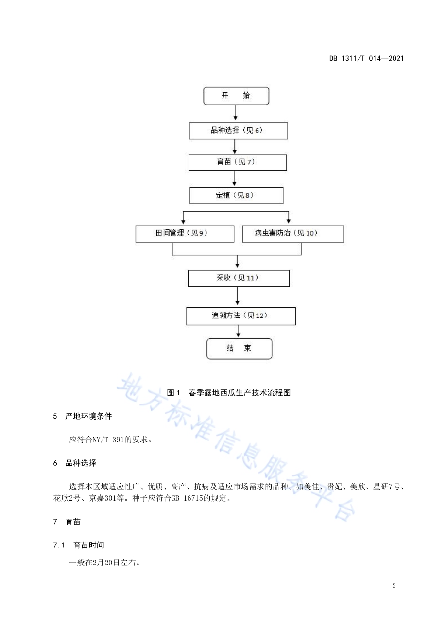 绿色食品西瓜生产技术规程 第2部分：春季露地西瓜DB1311／T 014-2021.pdf_第4页