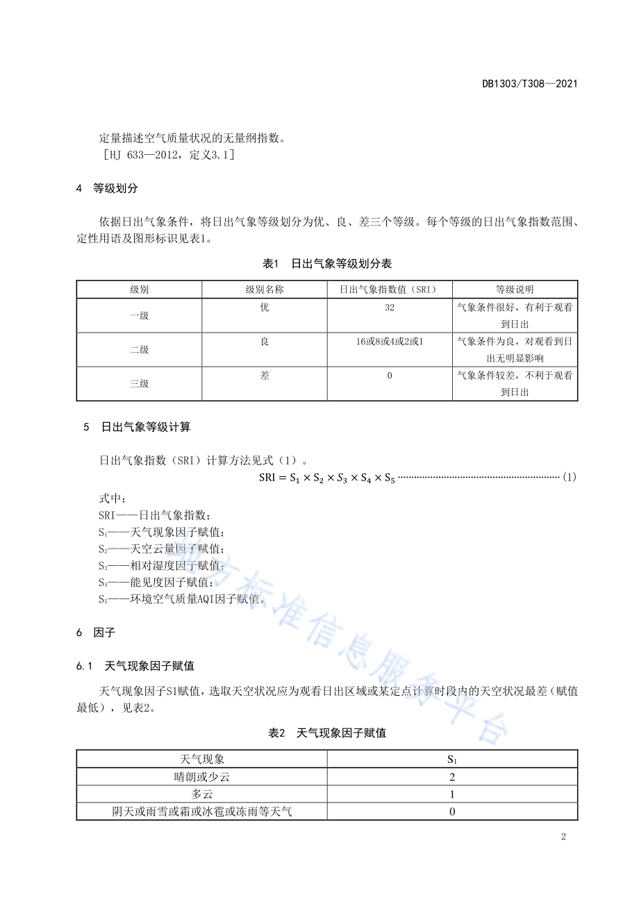 气象等级分级指南 日出DB1303／T 308-2021.pdf_第5页