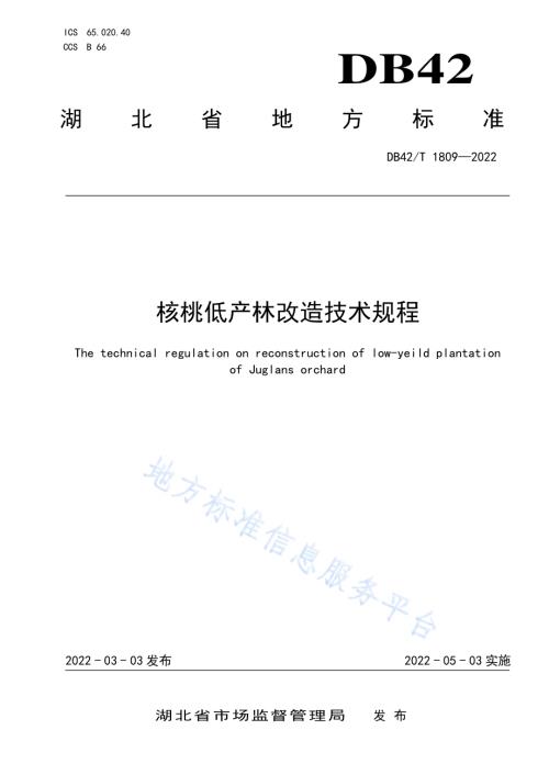 核桃低产林改造技术规程DB42／T1809-2022.pdf