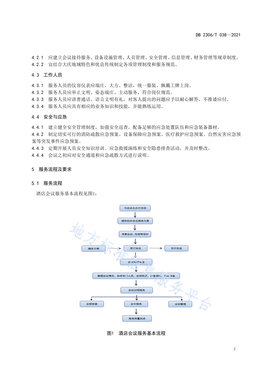 酒店会议服务规范DB2306／T 038-2021.pdf_第5页