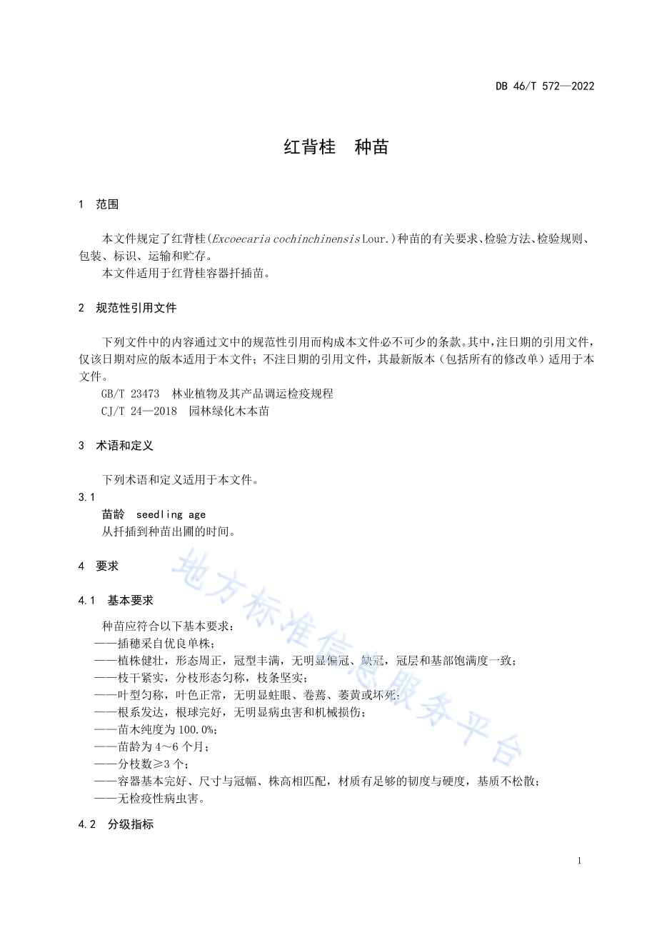 红背桂种苗DB46／T 572-2022.pdf_第3页