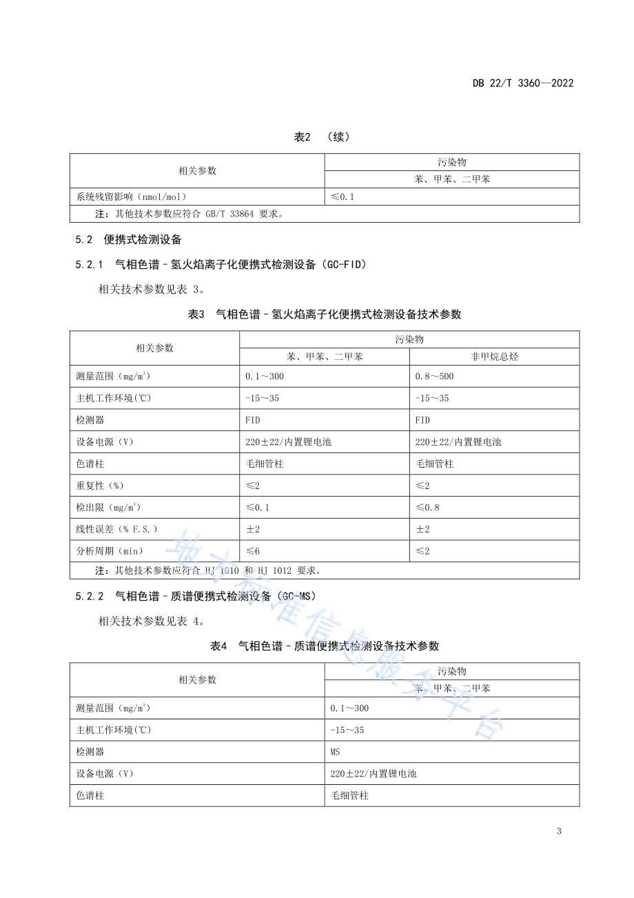 汽车维修业表面涂装挥发性有机物检测设备指南DB22／T 3360-2022.pdf_第5页