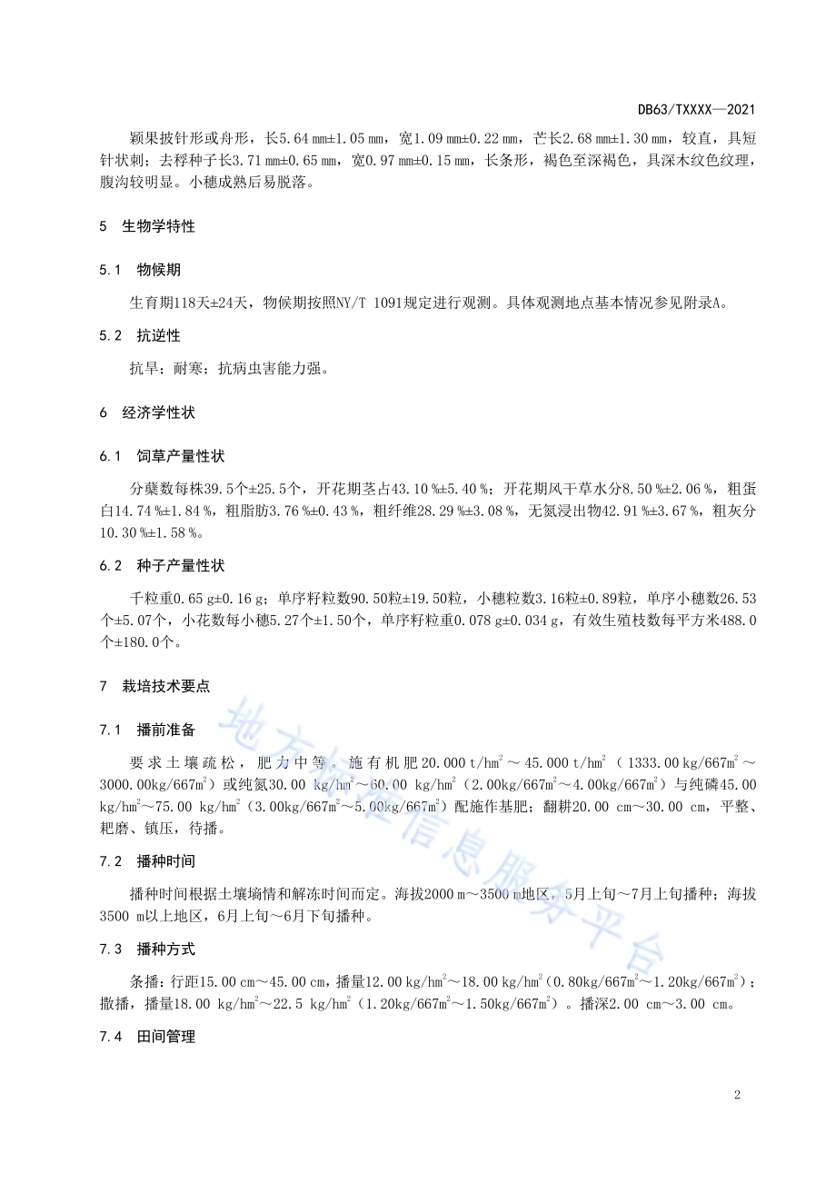 环湖毛稃羊茅DB63／T 1919-2021.pdf_第4页