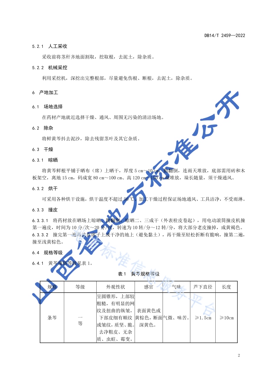 黄芩产地加工技术规程DB14／T 2459-2022.pdf_第5页