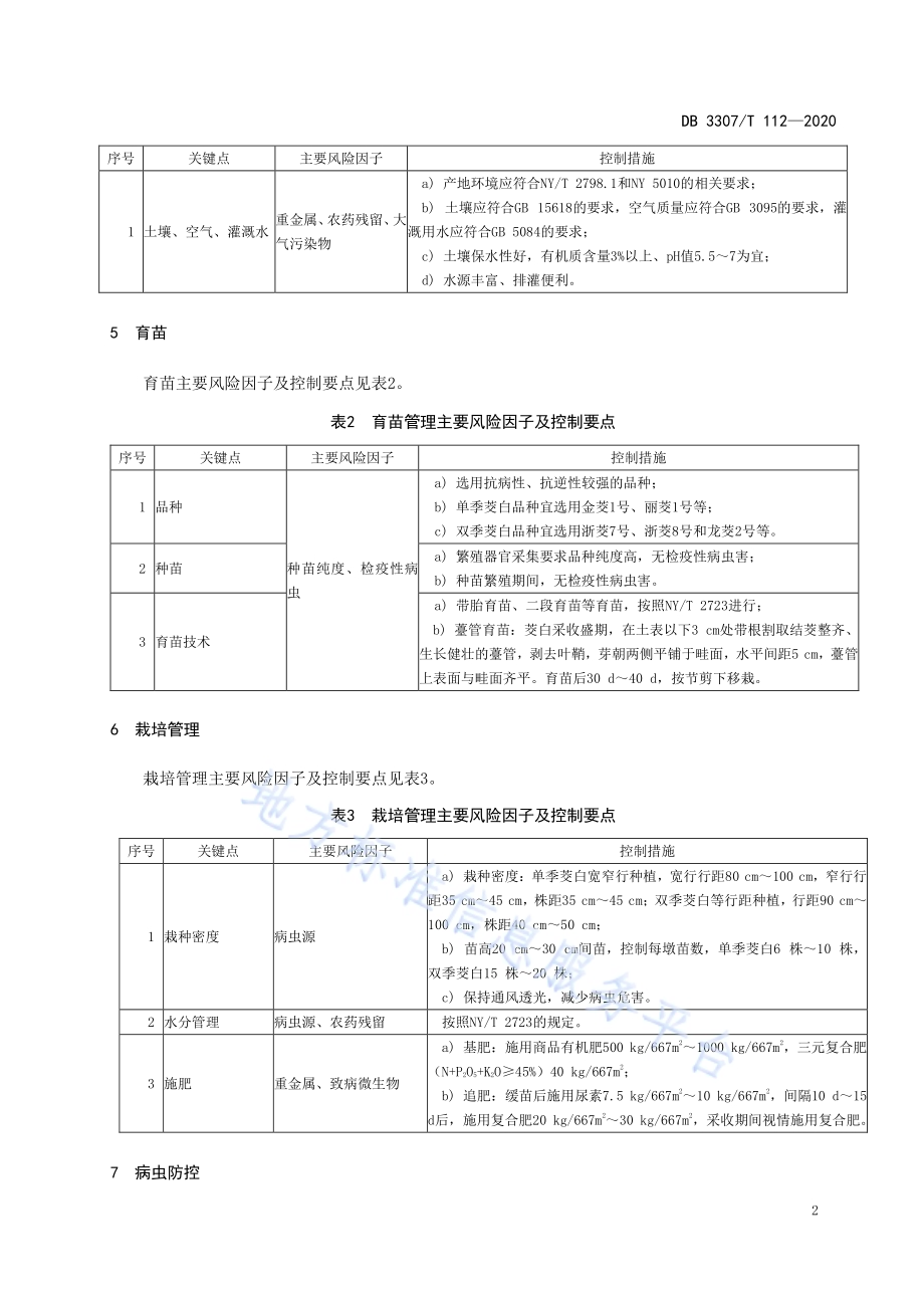 茭白生产全产业链管控技术规范DB 3307／T 112-2020.pdf_第5页