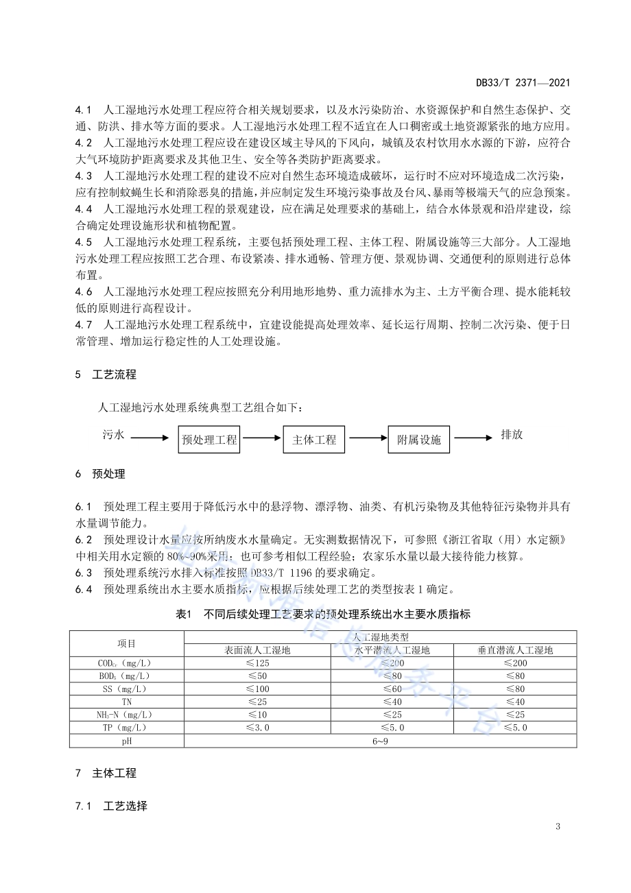 人工湿地处理分散点源污水工程技术规程DB33／T 2371-2021.pdf_第5页