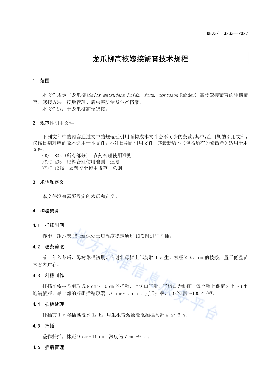 龙爪柳高枝嫁接繁育技术规程DB23／T 3233—2022.pdf_第5页
