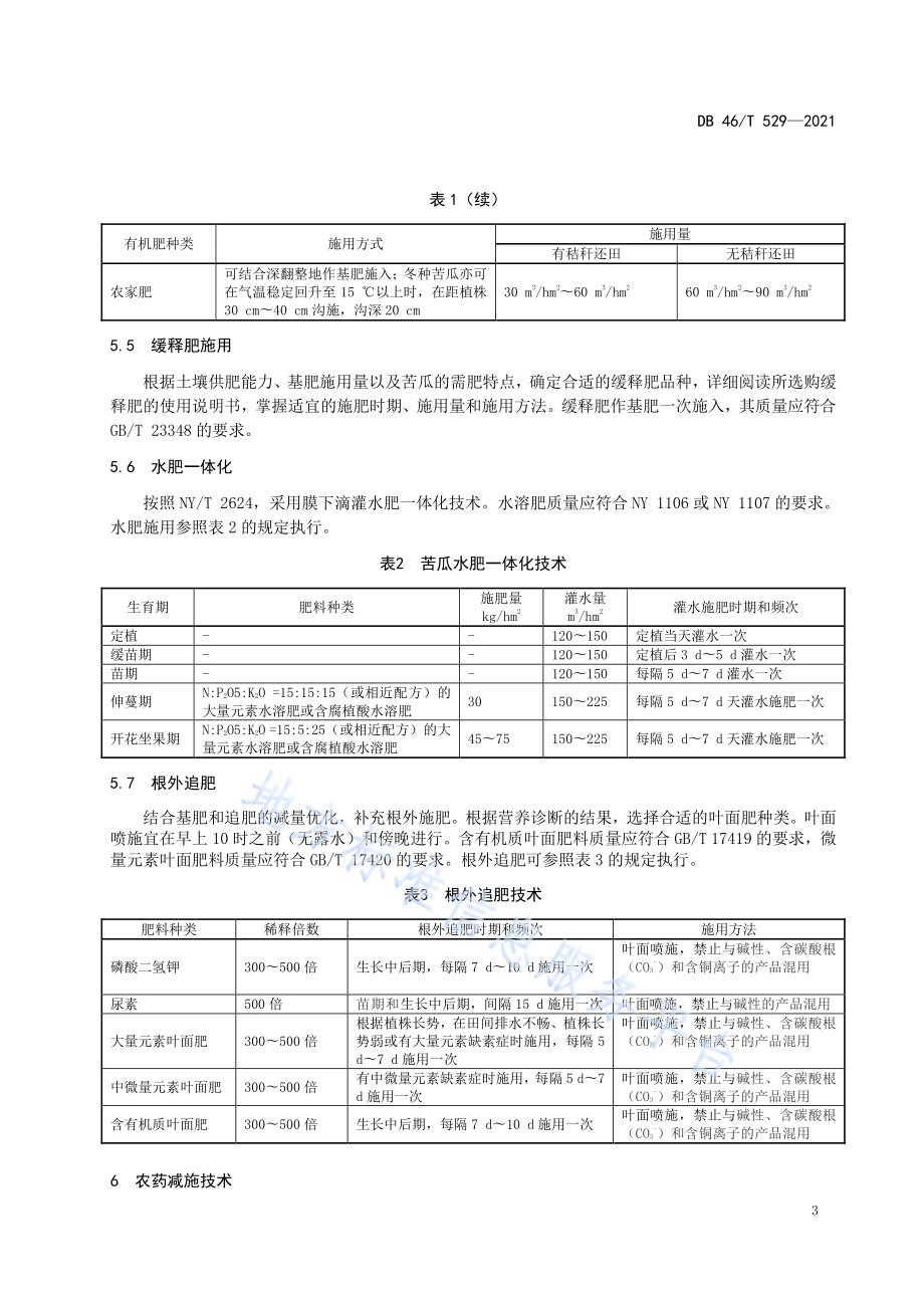 苦瓜化肥农药减施增效技术规程DB46／T 529-2021.pdf_第5页