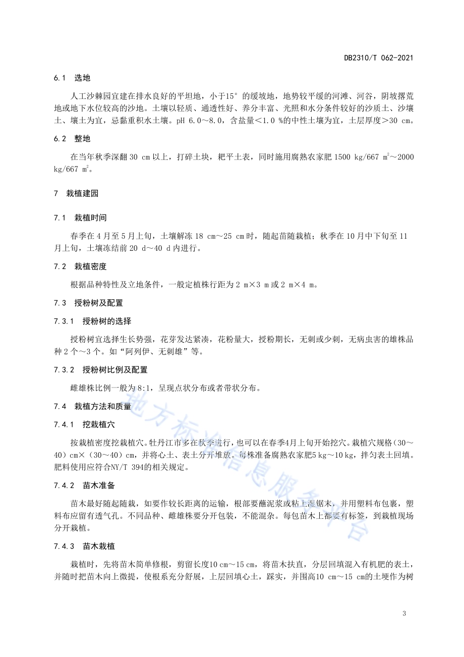 牡丹江地区沙棘栽培技术规程DB2310／T 062-2021.pdf_第4页