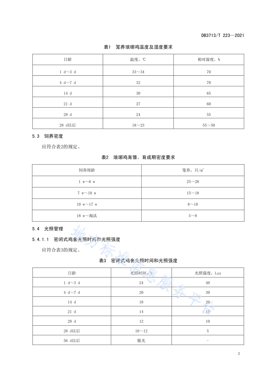 琅琊鸡笼养饲养管理技术规程DB3713／T 223—2021.pdf_第5页