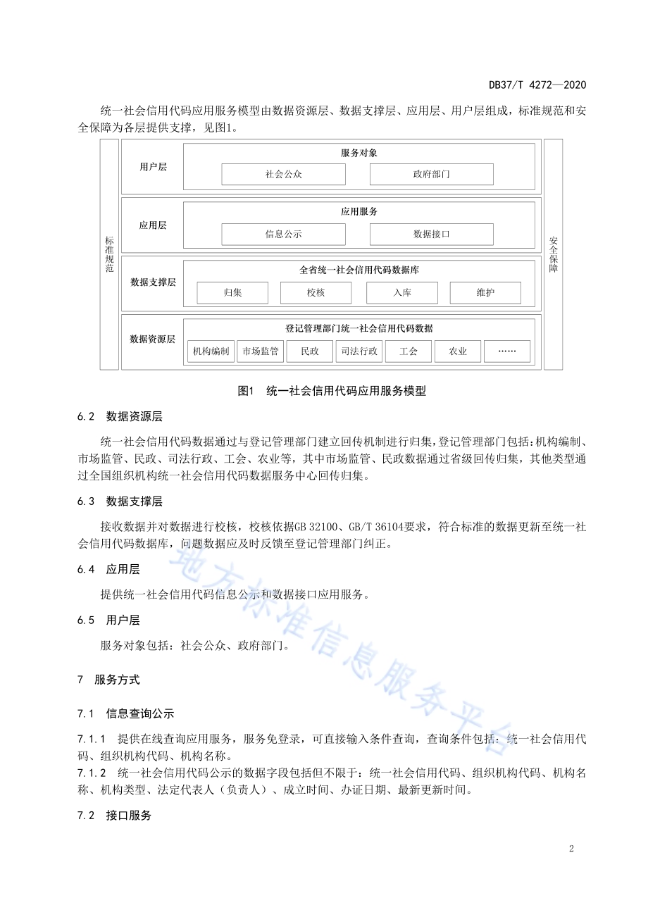 公共信用信息　法人和其他组织统一社会信用代码应用服务规范DB37／T 4272—2020.pdf_第5页
