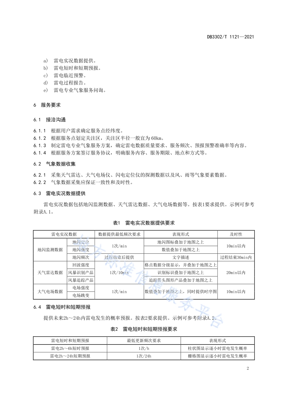 雷电专业气象服务规范DB3302／T 1121-2021.pdf_第4页