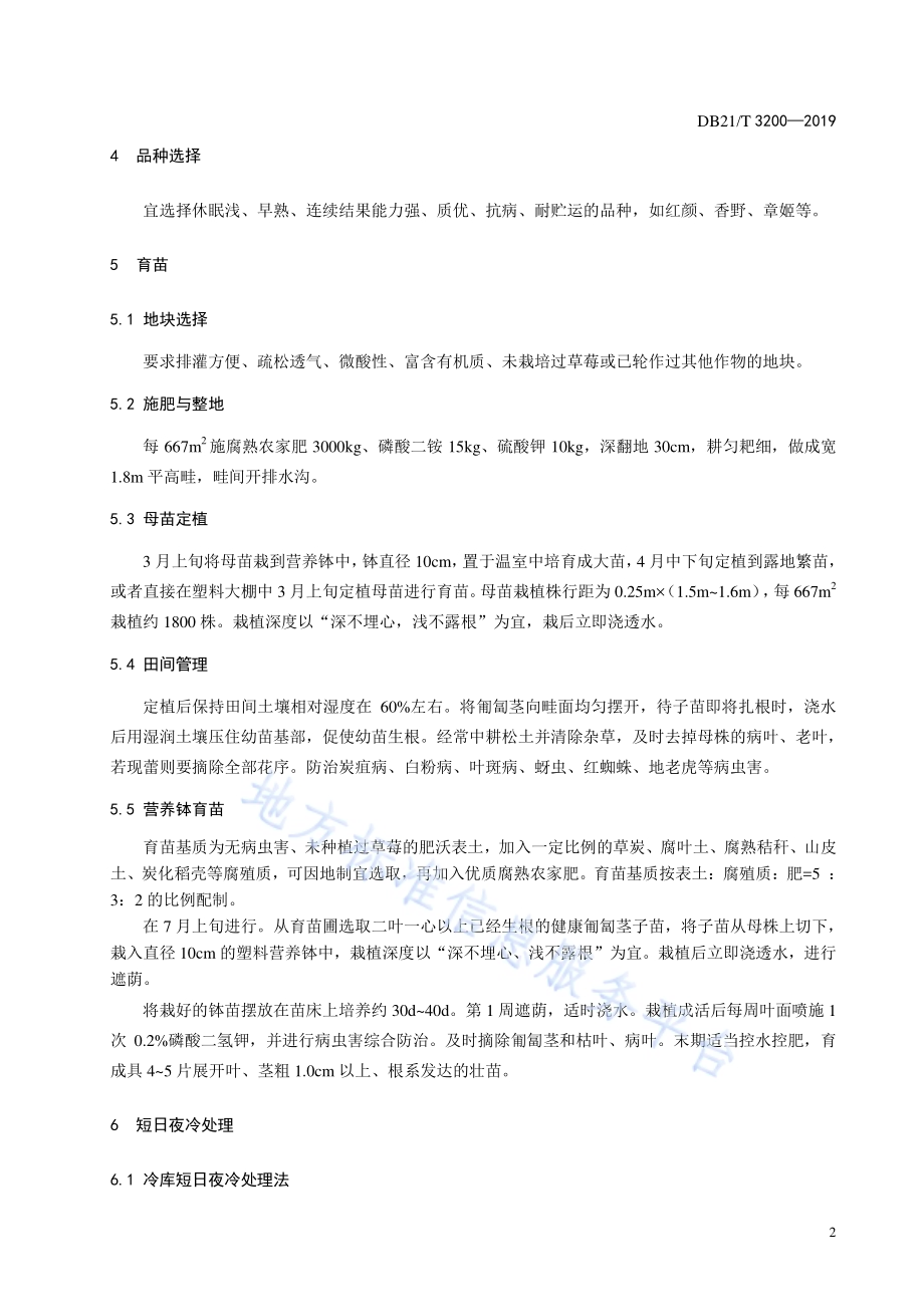 草莓日光温室超促成栽培技术规程DB21／T 3200—2019.pdf_第4页