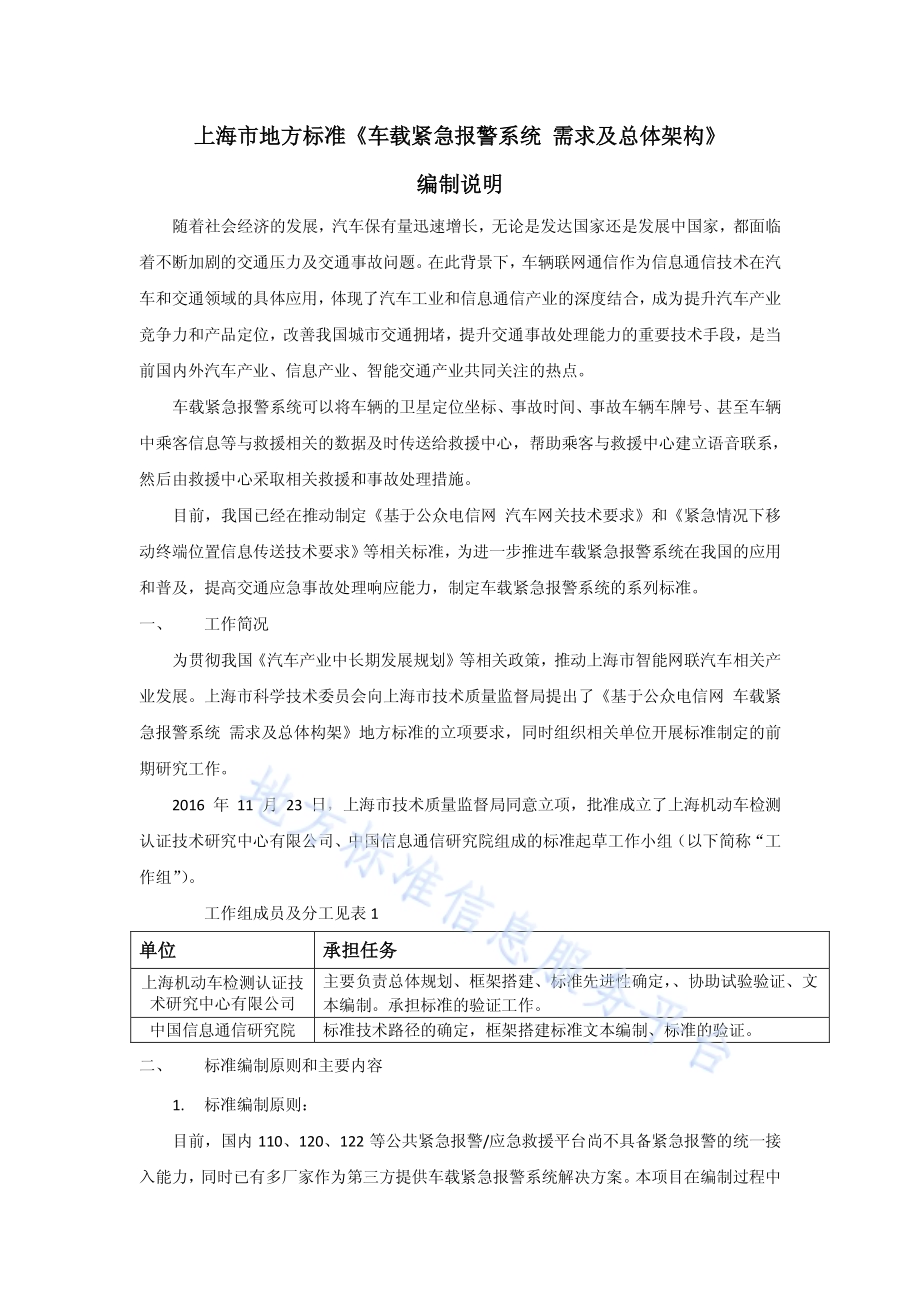 车载紧急报警系统 第1部分：需求及总体架构DB31／T 1189.1—2019　.pdf_第1页