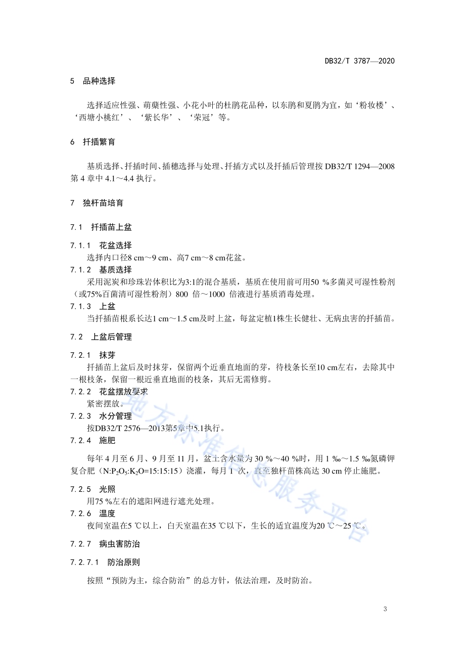 微型悬崖杜鹃本桩造型生产技术规程DB32／T 3787-2020.pdf_第4页