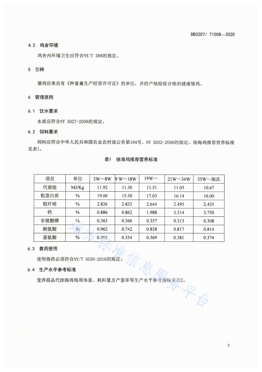 徐海鸡生产技术规程DB3207／T 1008-2020.pdf_第4页
