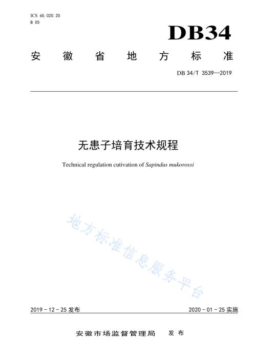 无患子培育技术规程DB34／T 3539-2019.pdf