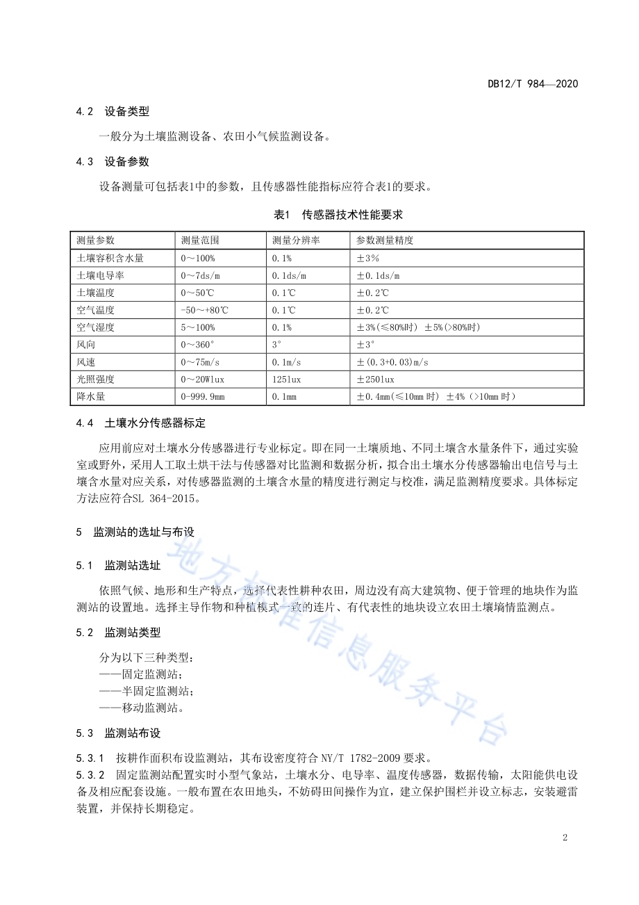 土壤墒情远程监测技术规范DB12／T 984—2020.pdf_第4页
