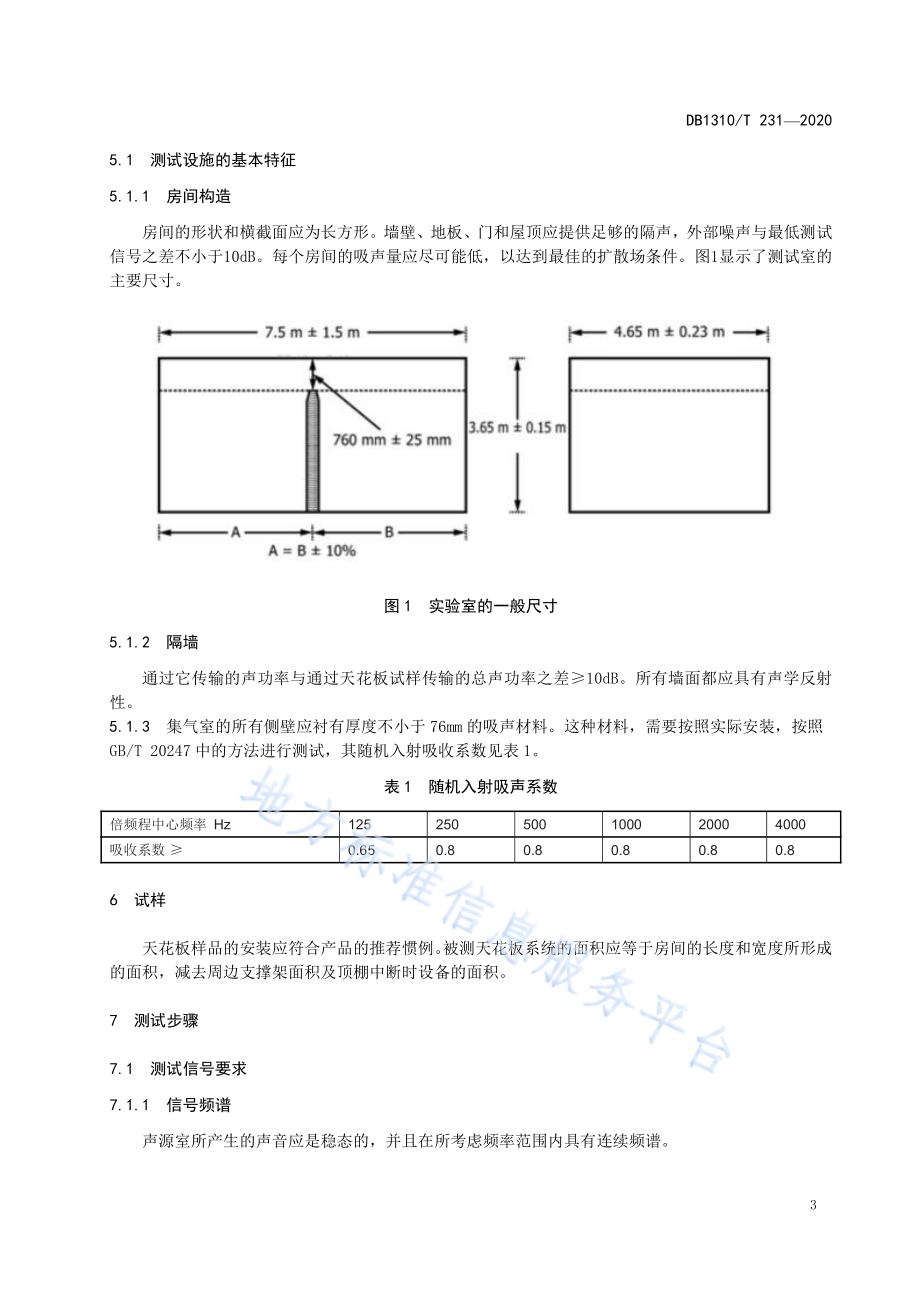 天花板隔声性能测定方法DB1310／T 231—2020.pdf_第5页